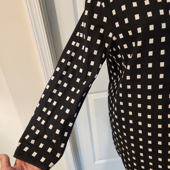 Akris Punto luxury square dots reversible coat/dress size 6 black white - Picture 10 of 15